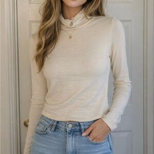 (NWT) Workshop Republic Clothing Cream Long Sleeve Top